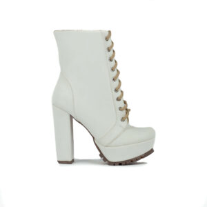 Botin taco alto blanco 09