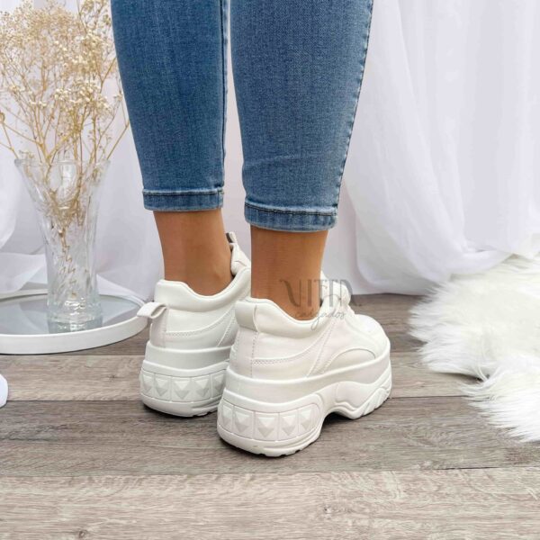 Zapatillas blancas con plataforma 77 - Imagen 3