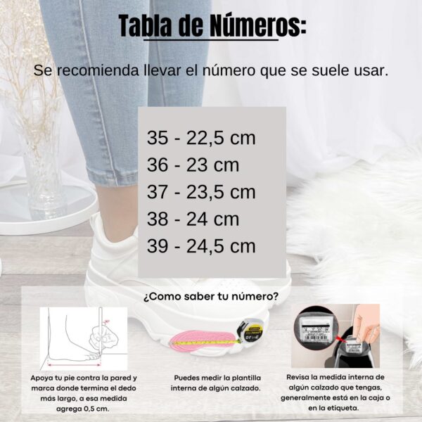 Zapatillas blancas con plataforma 77 - Imagen 2