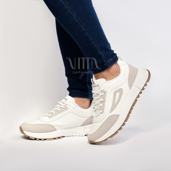 Zapatillas Mujer blanca con gris s21 - Imagen 5