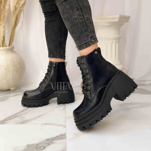 Botines negros con plataforma 309