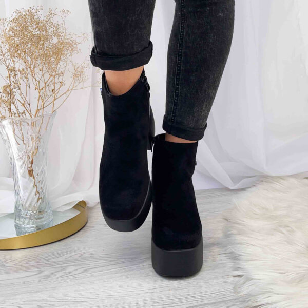 Botines negros taco y plataforma 772 - Imagen 5