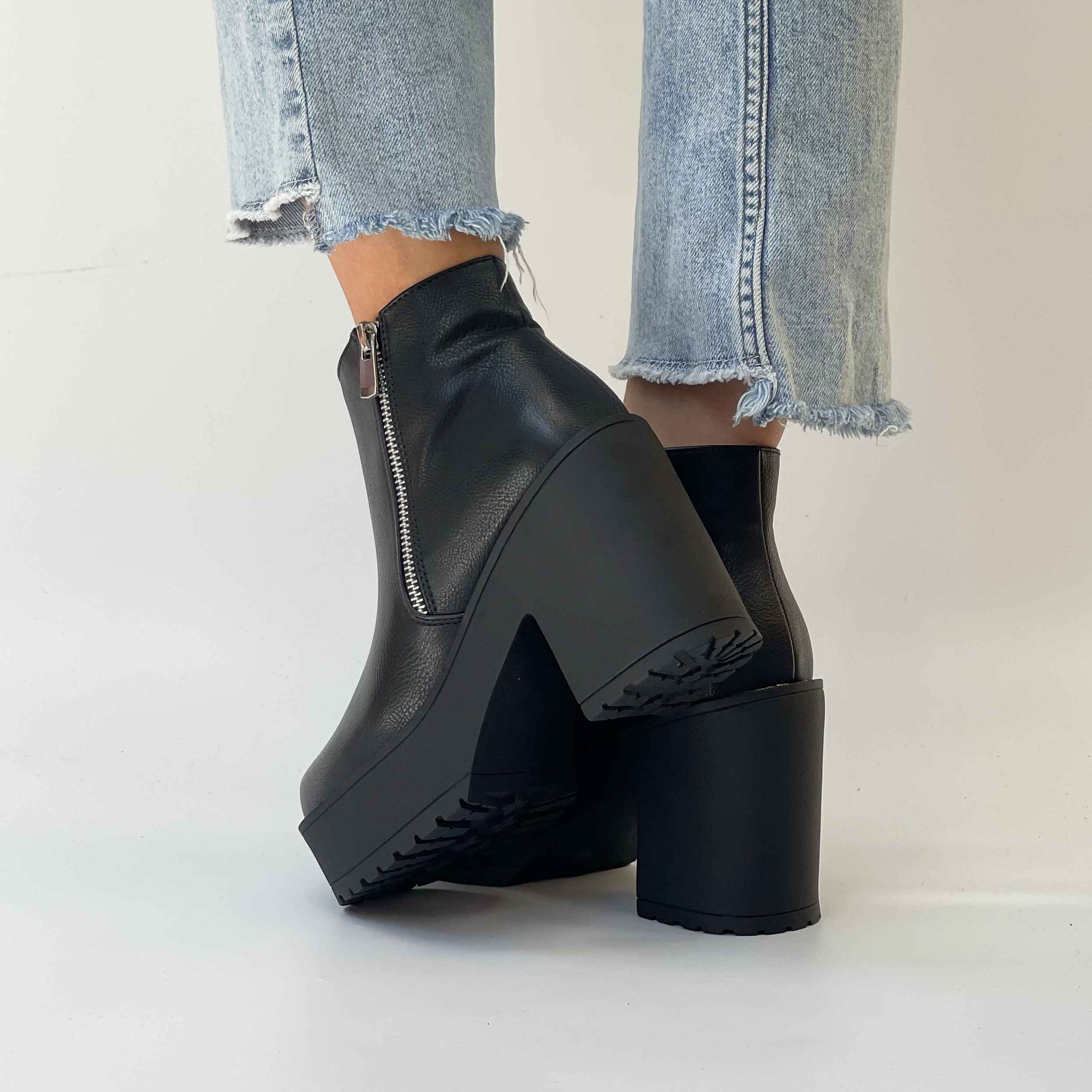 Botines negros con plataforma 2416 - Imagen 5