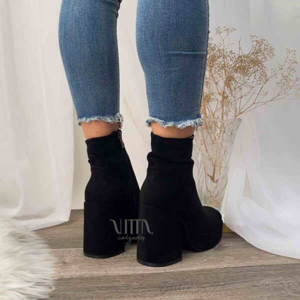 Botines negros tipo gamuza 2327 - Imagen 7