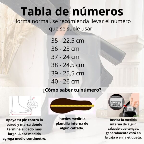 Botines negros taco y plataforma 530 - Imagen 2