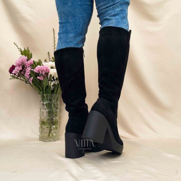 Botas negras de mujer tipo gamuza 2225 - Imagen 6
