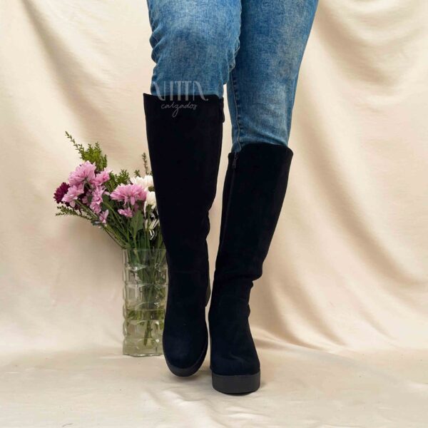 Botas negras de mujer tipo gamuza 2225 - Imagen 7