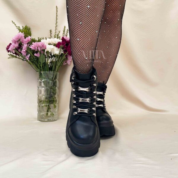 Botines combat negros y livianos de mujer 2612 - Imagen 4