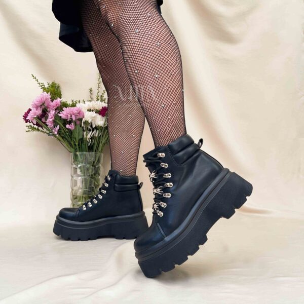 Botines combat negros y livianos de mujer 2612 - Imagen 6