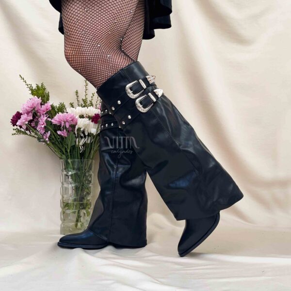 Botas vaqueras negras de mujer 111