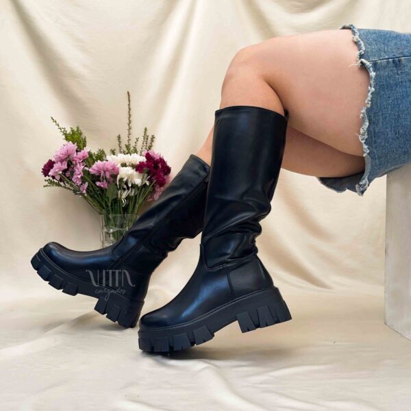 Botas largas combat negras de mujer 06 - Imagen 7