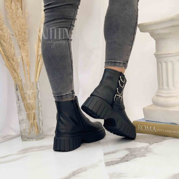 Botines negros de mujer plataforma 519 - Imagen 3