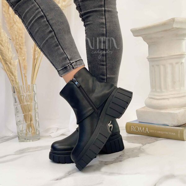 Botines negros de mujer plataforma 519 - Imagen 4
