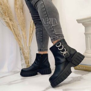 Botines negros de mujer plataforma 519