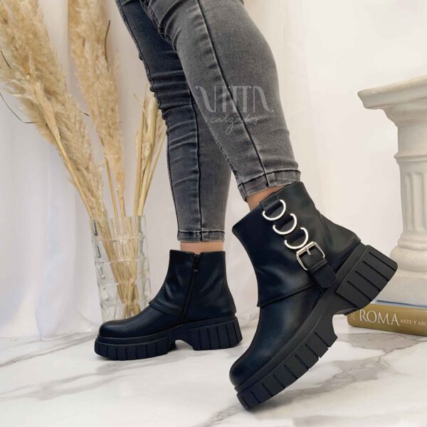 Botines negros de mujer plataforma 519
