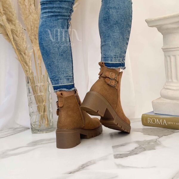 Botines camel taco medio 2531 - Imagen 5