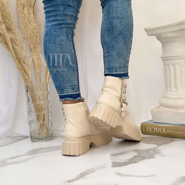 Botines beige de mujer plataforma 519 - Imagen 4
