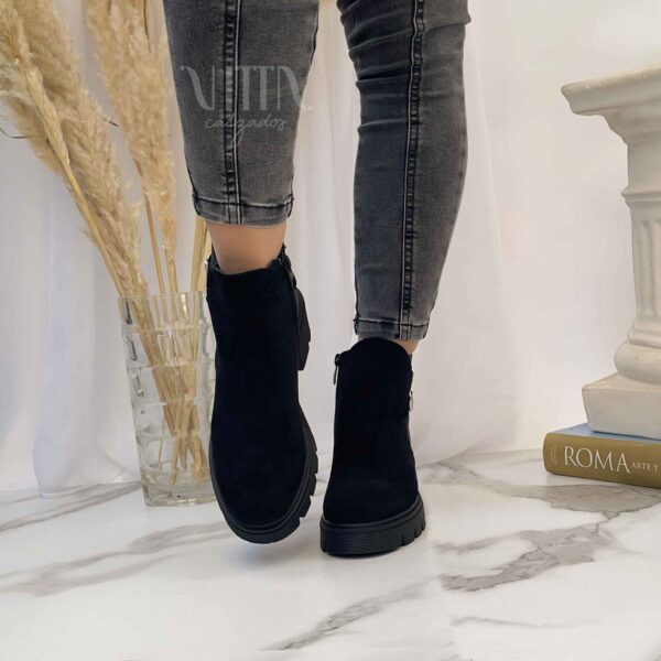 Botines negros taco medio 2531 - Imagen 5