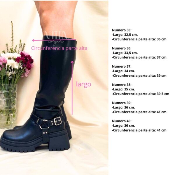 Botas negras plataforma y hebilla 2 en 1 - Imagen 5