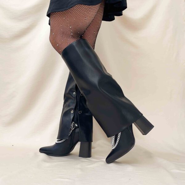 Botas negras con taco 3 en 1 - Imagen 5