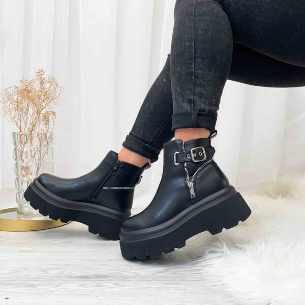 Botines negros con plataforma liviana 611 - Imagen 6