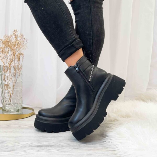 Botines negros con plataforma liviana 611 - Imagen 3