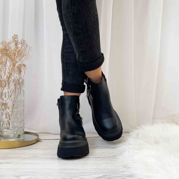 Botines negros con plataforma liviana 611 - Imagen 5
