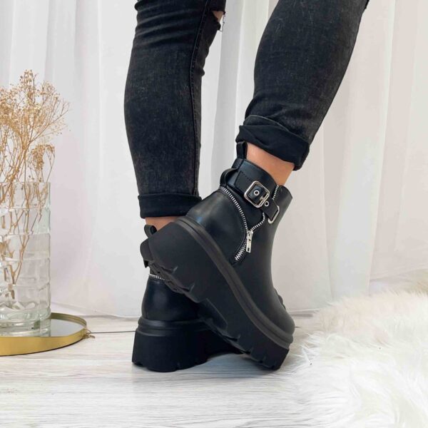 Botines negros con plataforma liviana 611 - Imagen 4