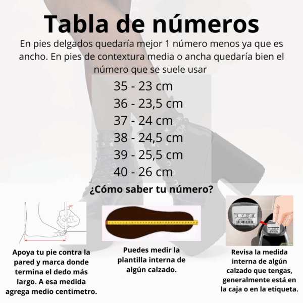 Botines negros cómodos y livianos taco alto 03 - Imagen 2