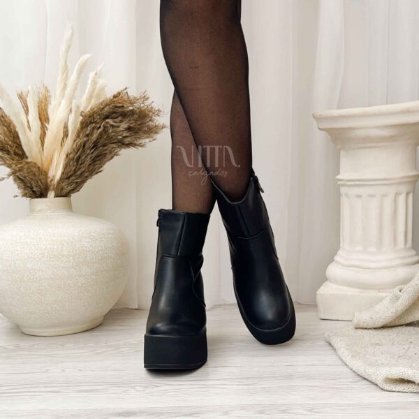 Botines negros de mujer con plataforma 610 - Imagen 5
