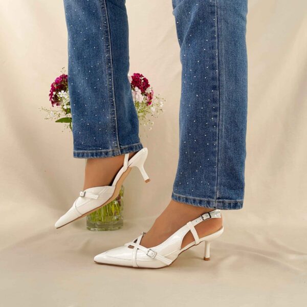 Stiletto blanco destalonado 013 - Imagen 5