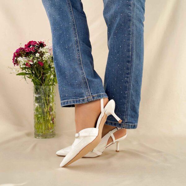 Stiletto blanco destalonado 013 - Imagen 6