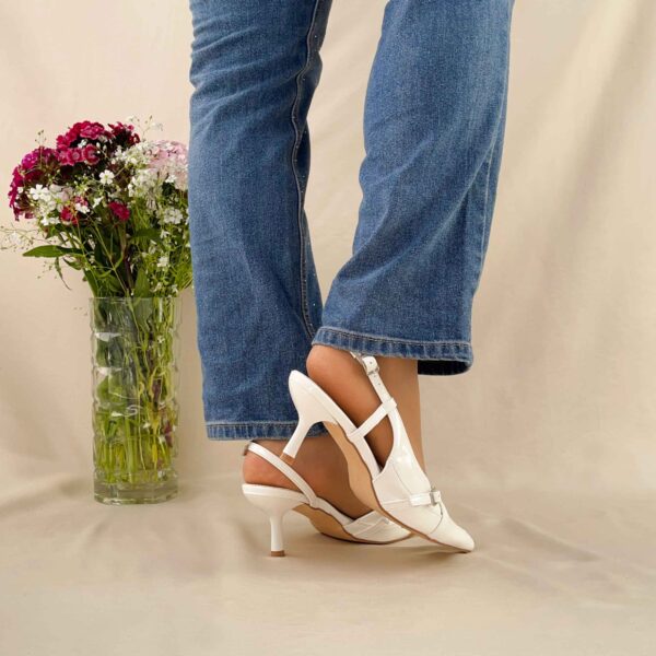 Stiletto blanco destalonado 013 - Imagen 4