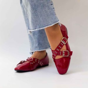 Zapatos ballerinas rojas 013