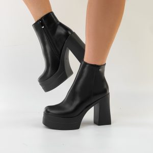 Botines negros taco alto y plataforma 241
