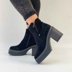 Botines negros taco y plataforma 2367