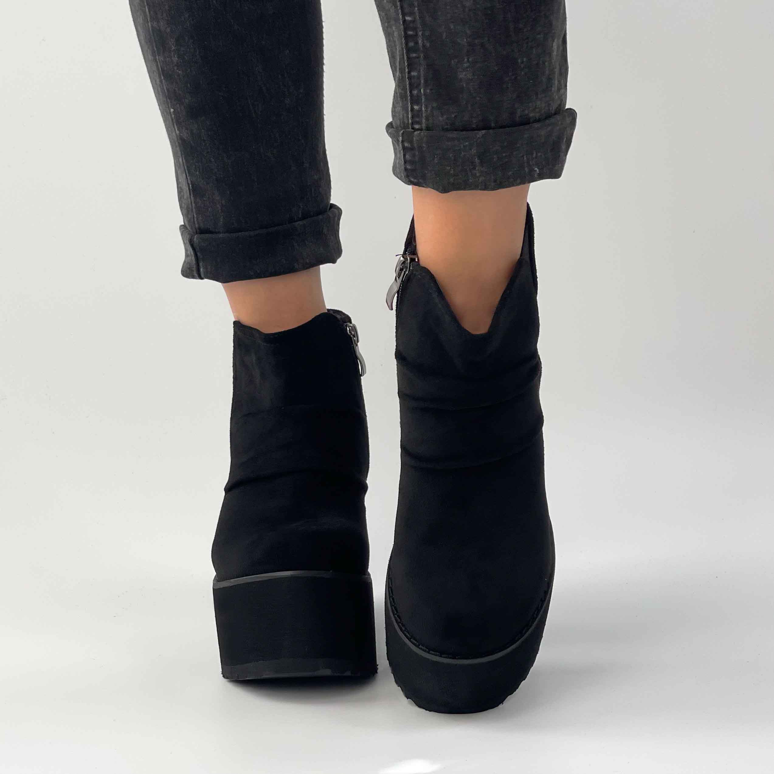 Botines negros plataforma liviana h38 - Imagen 5