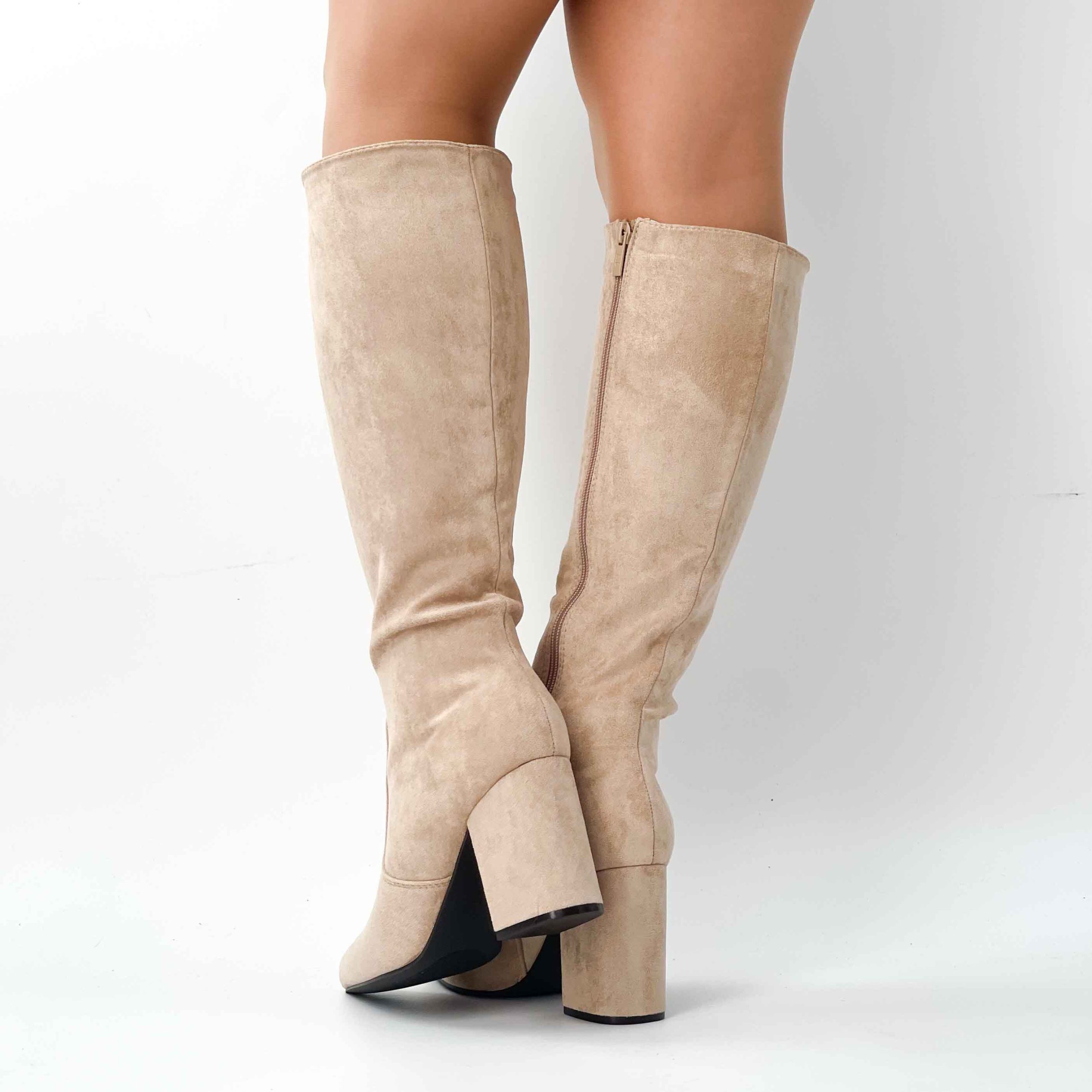Botas beige taco grueso g55 - Imagen 6