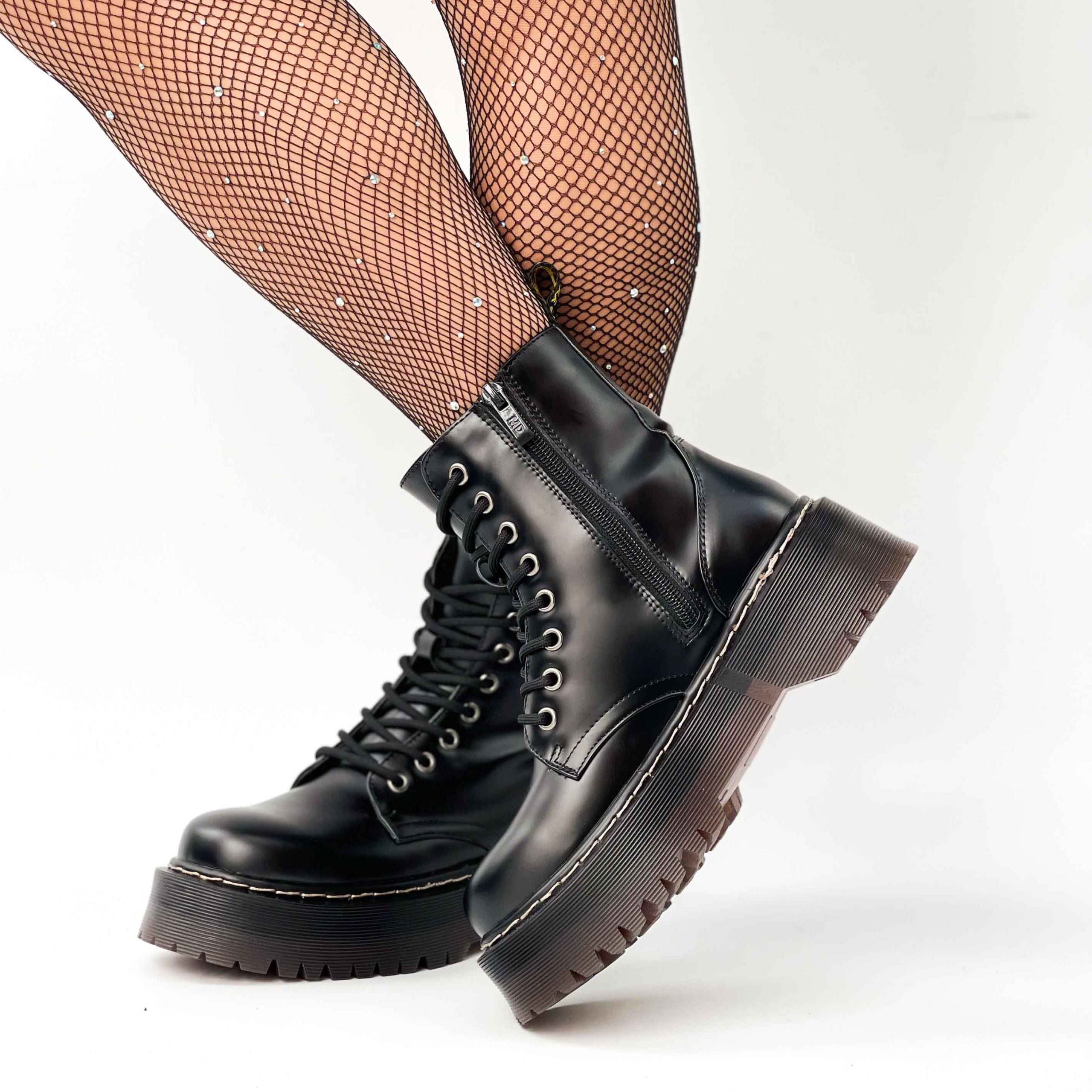 Botines negros plataforma gruesa g43 - Imagen 5