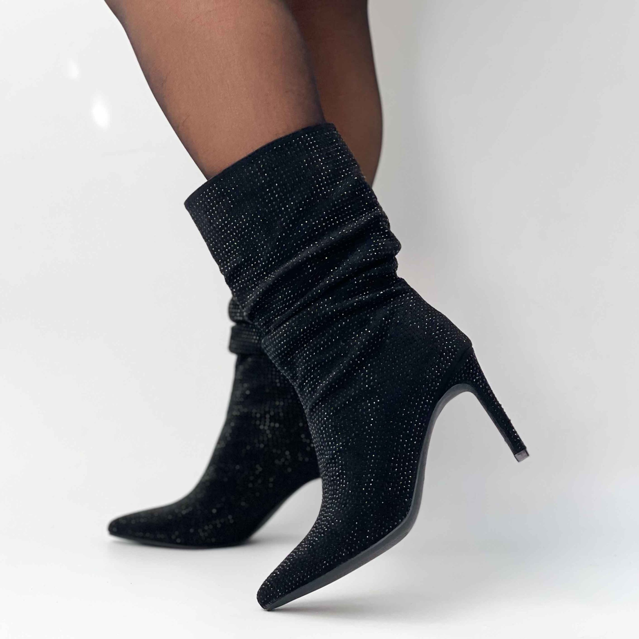 Botines negros taco aguja 020 - Imagen 4