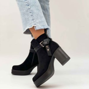 Botines negros taco y plataforma 83