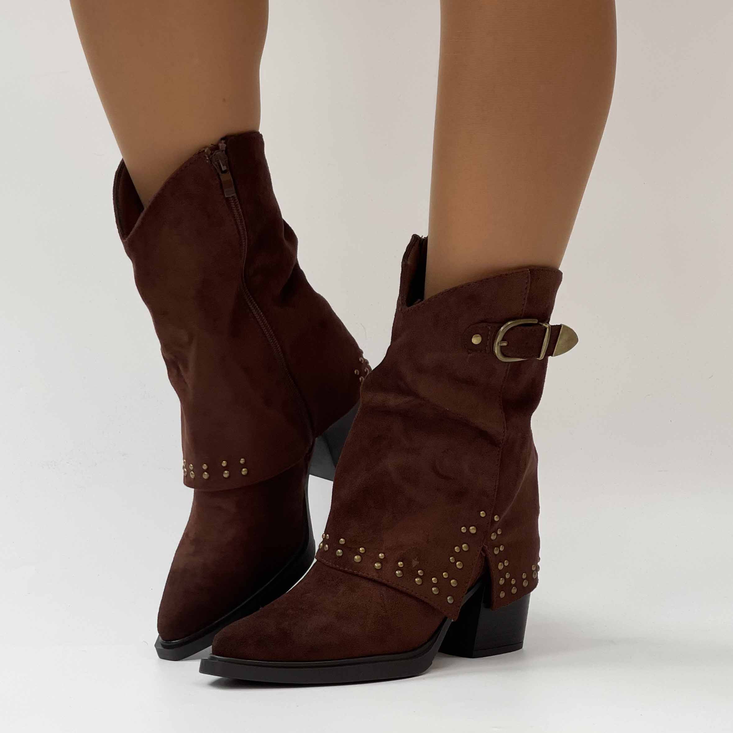 Botines vaqueros texanos café 2607 - Imagen 4