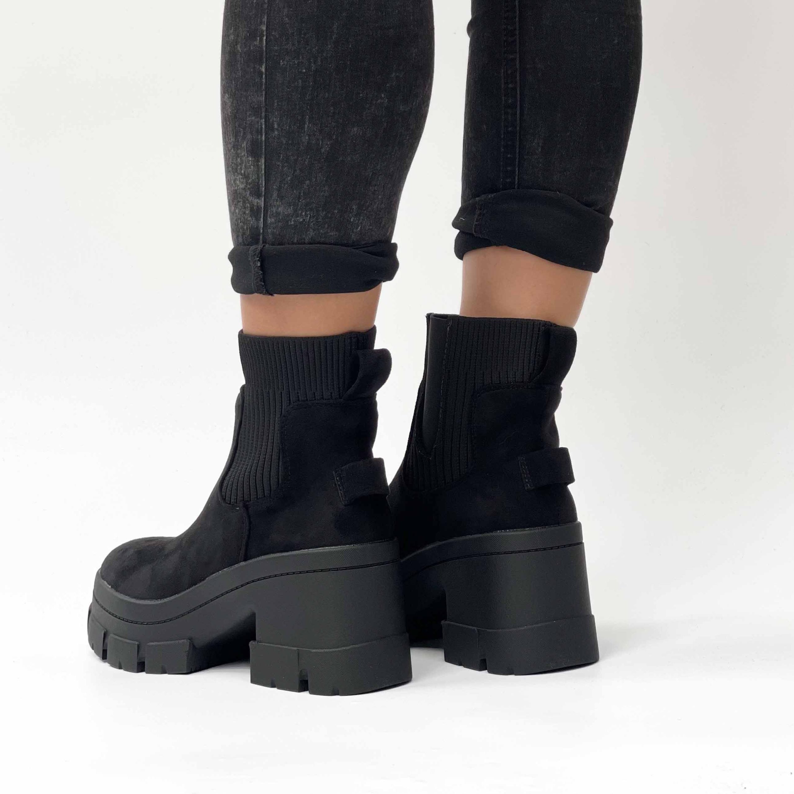 Botines negros con plataforma 53G - Imagen 4