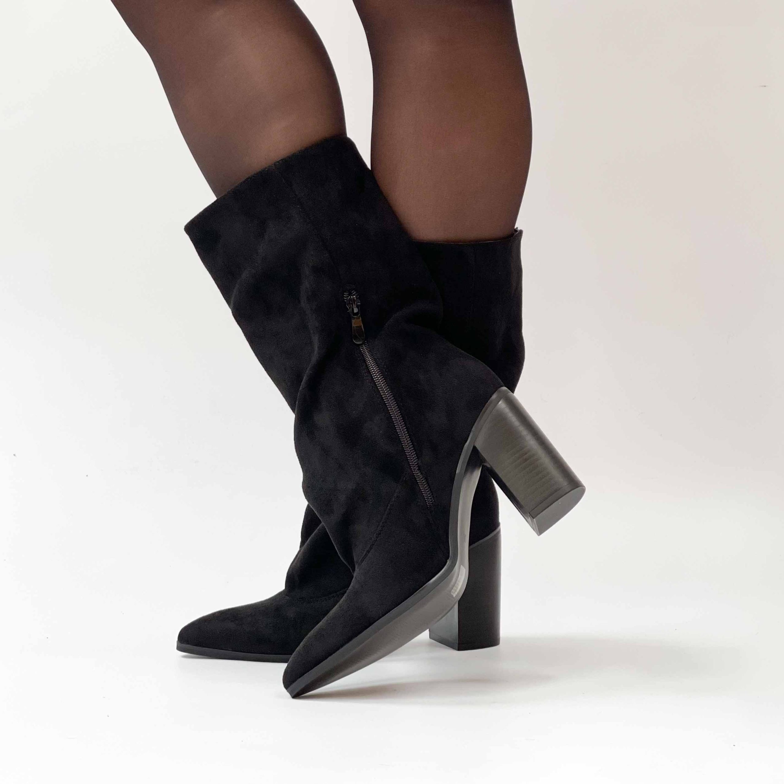 Botines negros taco alto grueso 273 - Imagen 5