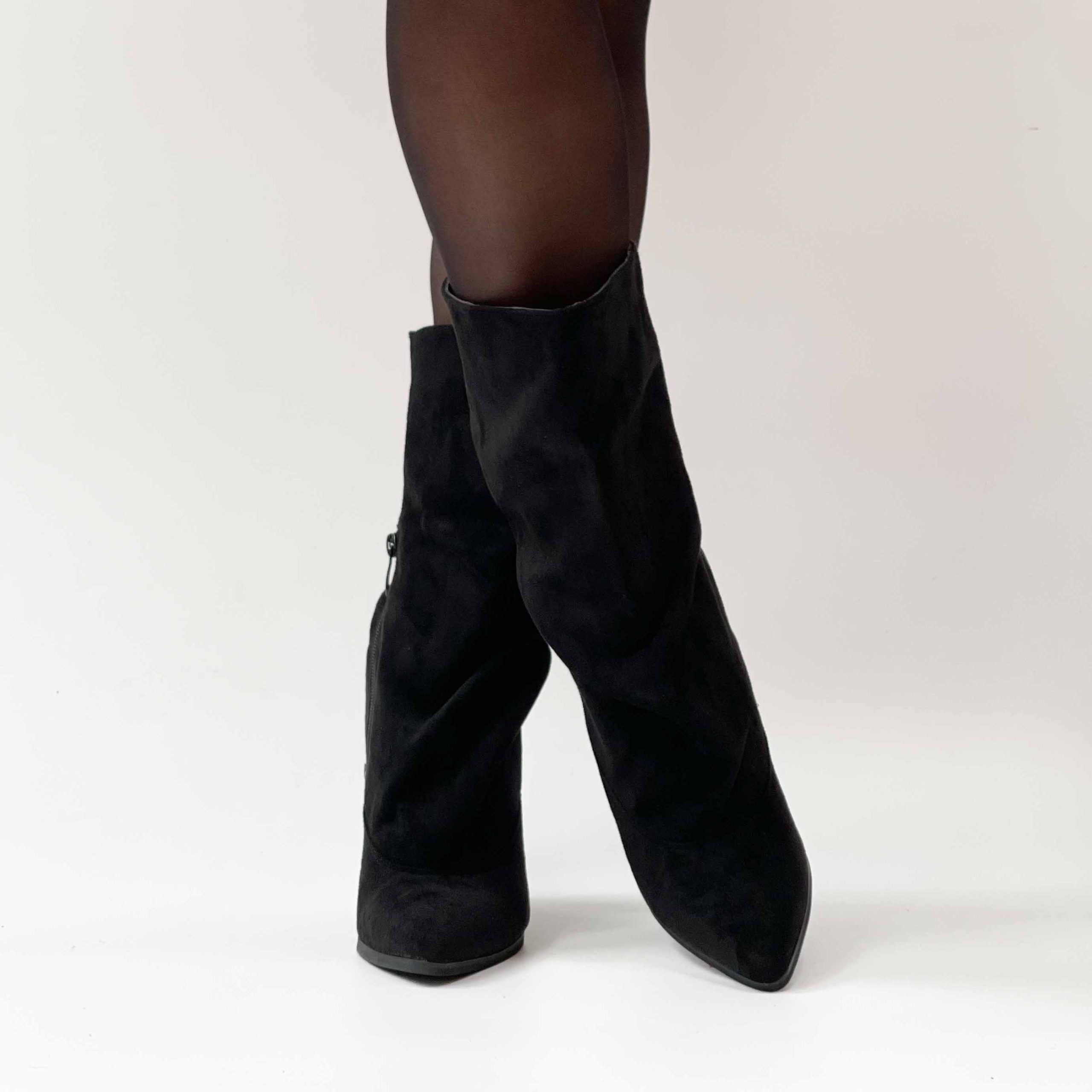 Botines negros taco alto grueso 273 - Imagen 4