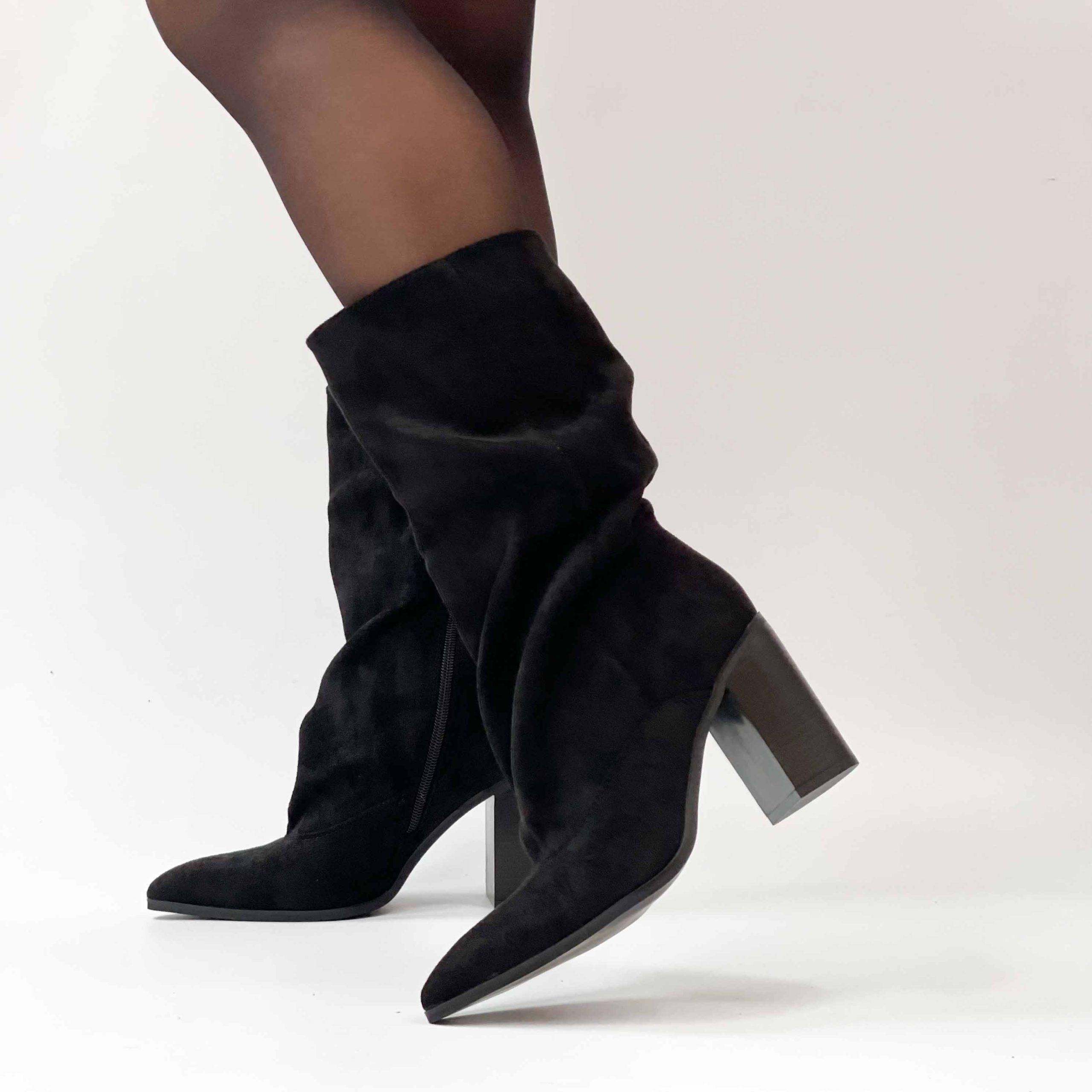 Botines negros taco alto grueso 273 - Imagen 3