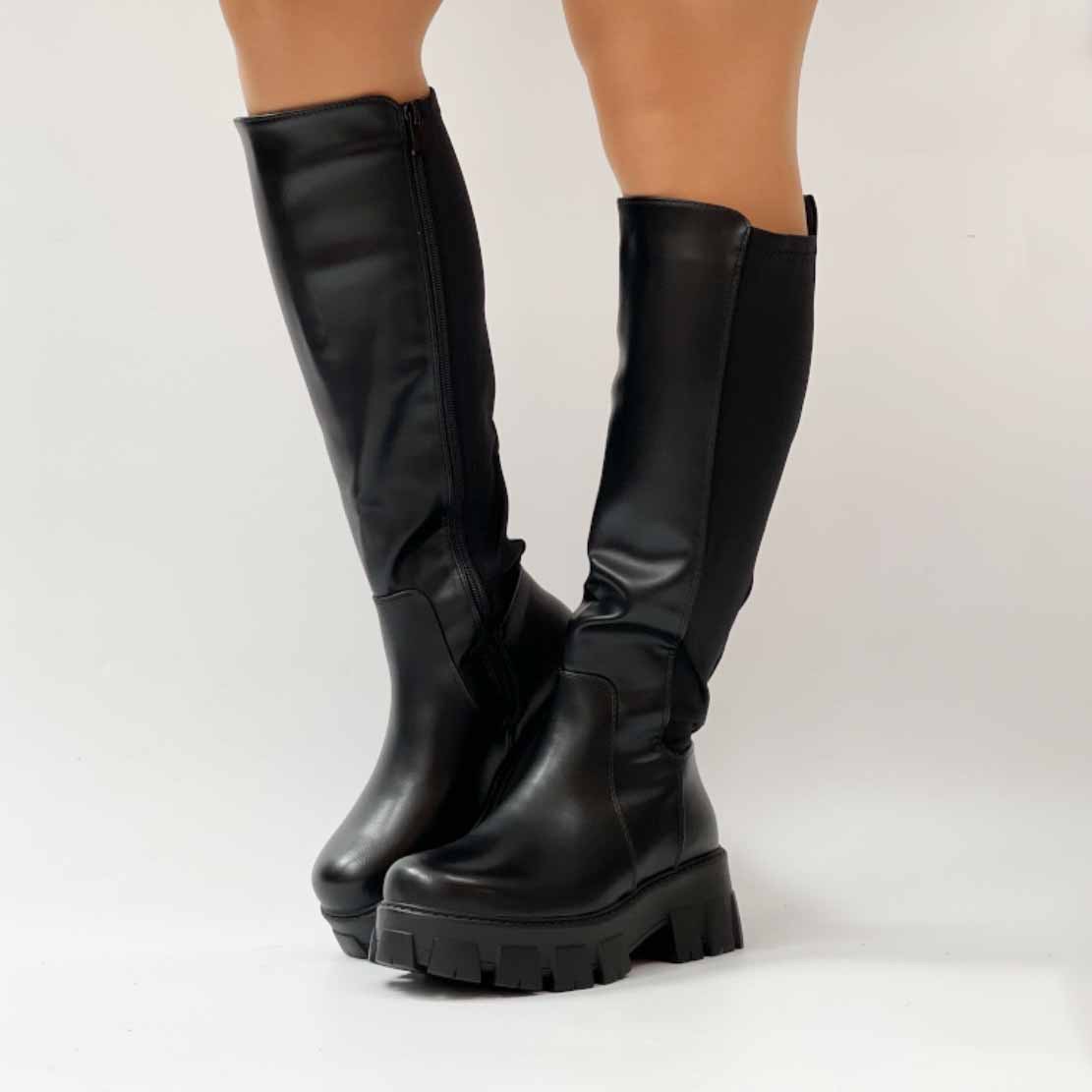 Botas elasticadas negras plataforma 05 - Imagen 6