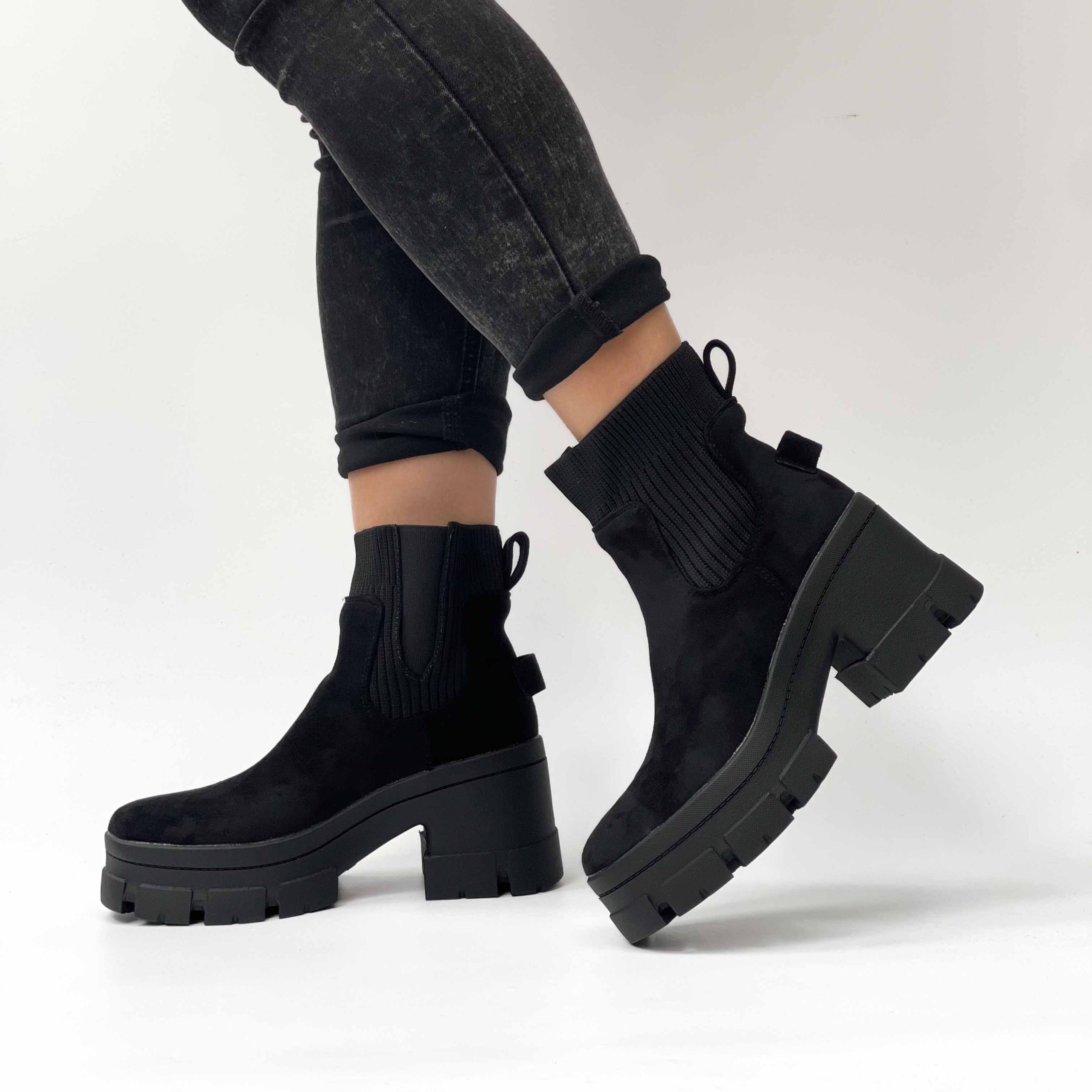Botines negros con plataforma 53G - Imagen 5