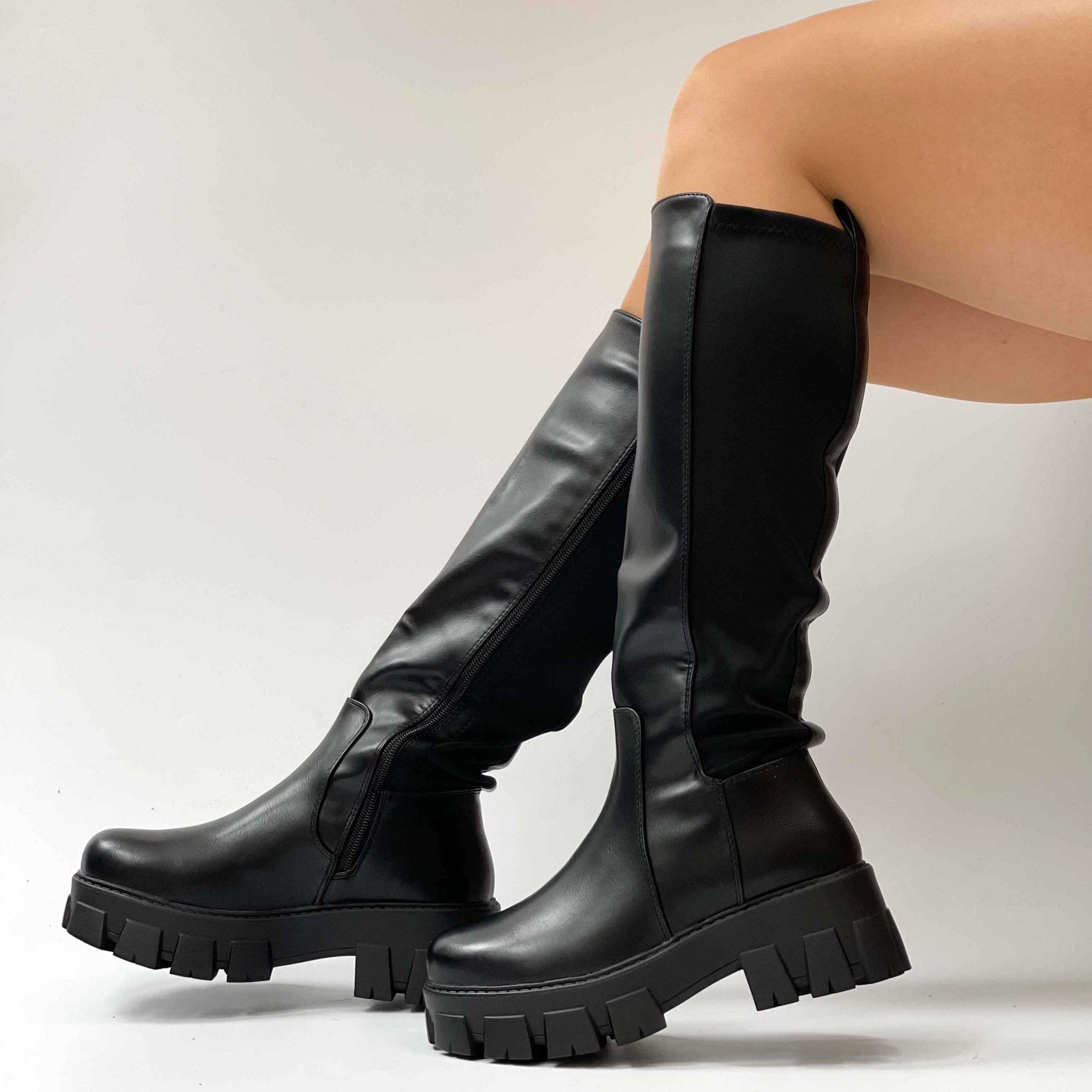 Botas elasticadas negras plataforma 05 - Imagen 7