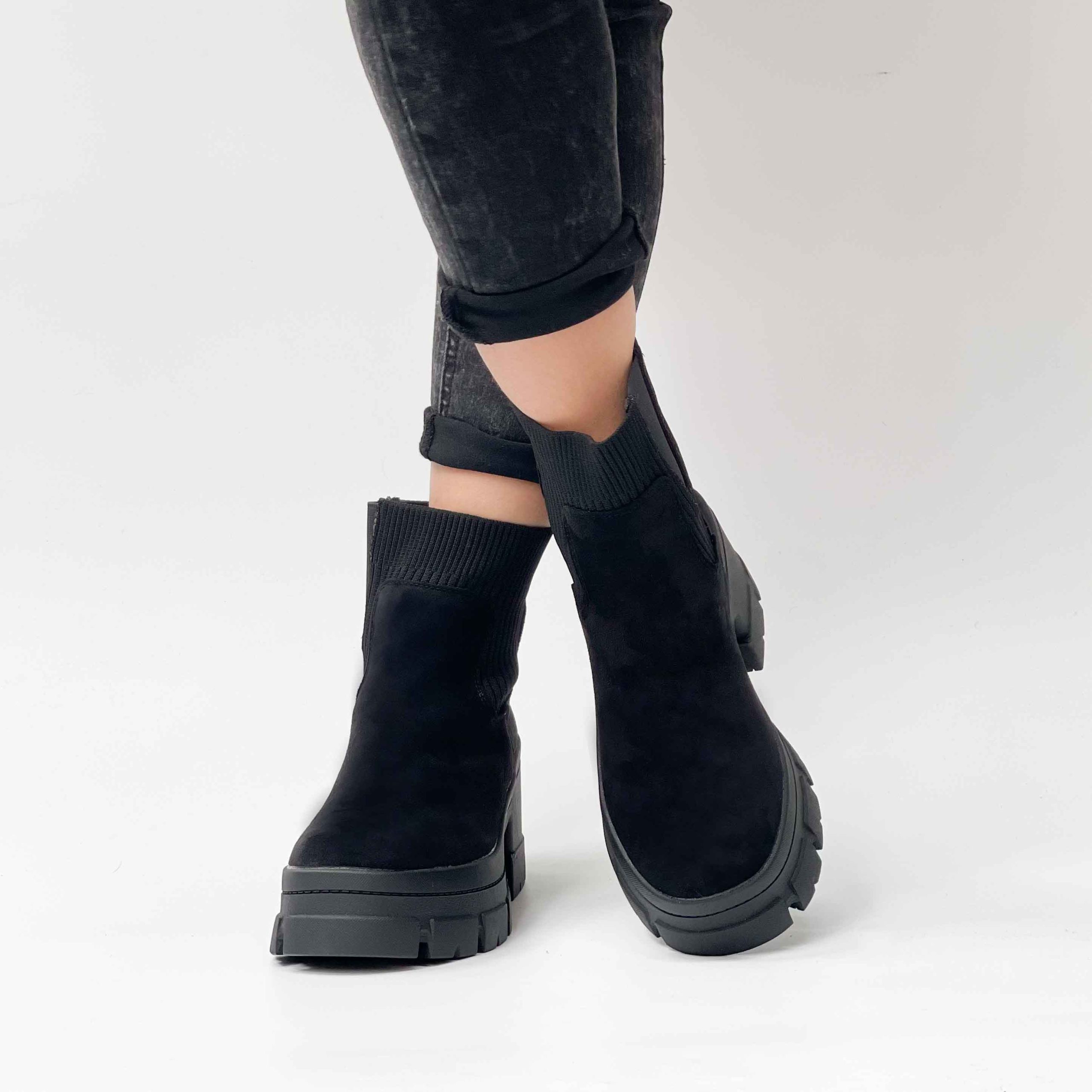 Botines negros con plataforma 53G - Imagen 3